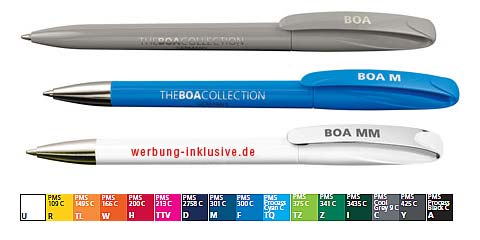 Kugelschreiber BOA mit Werbveaufdruck