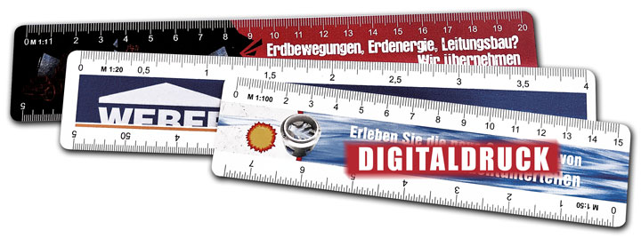 Lineale mit 4-Farb CMYK Druck